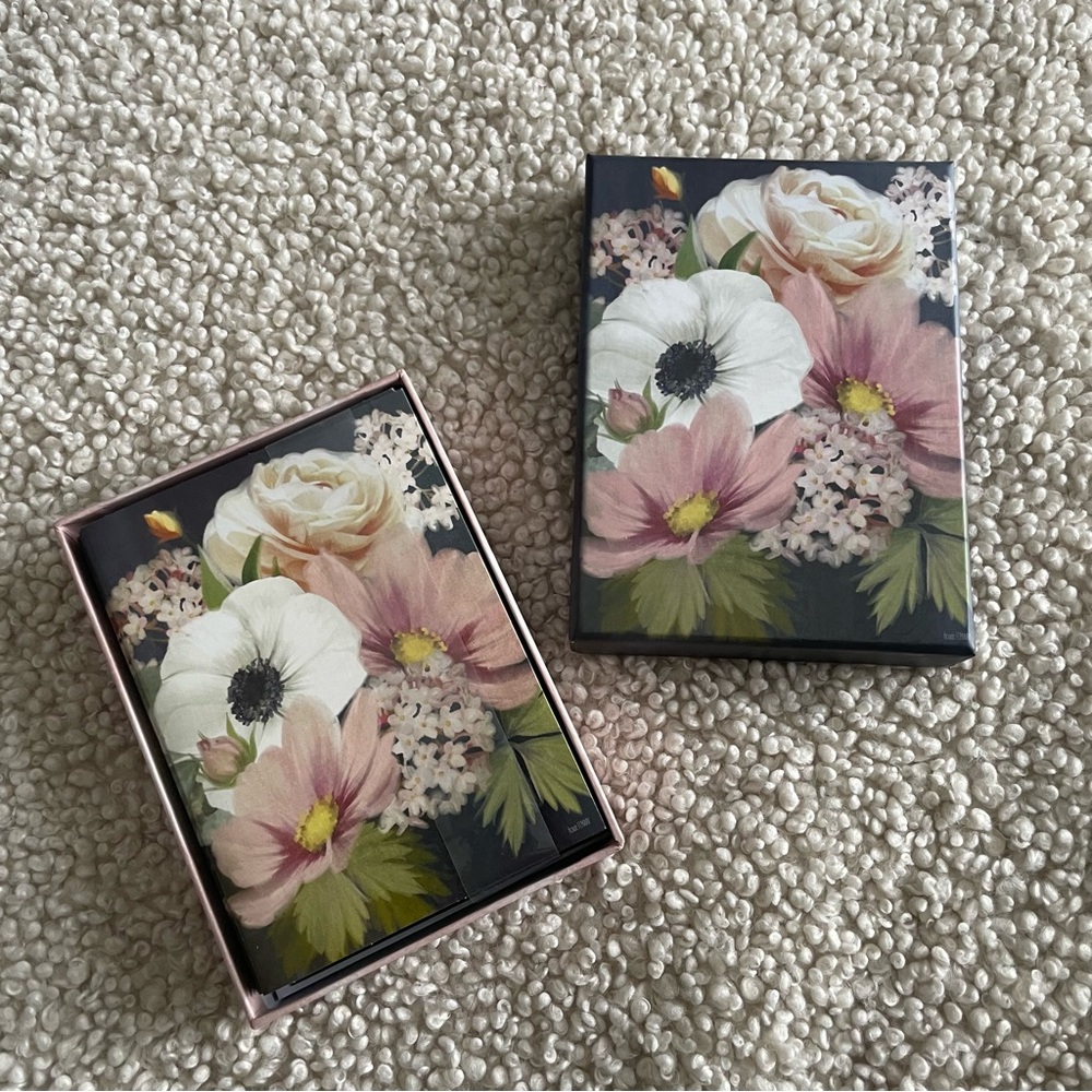 Blank floral card set